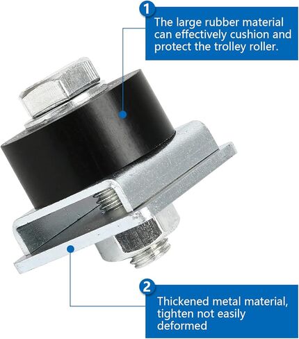 AMZGLORY عجلات دوارة ذات تحميل صامت وخفيف الوزن مع وضع تجميع العربة لقناة تبختر Unistrut بعرض 1-5/8 بوصة وكل قناة تبختر 1-5/8 بوصة أو قناة أطول، قطعتان in Kuwait