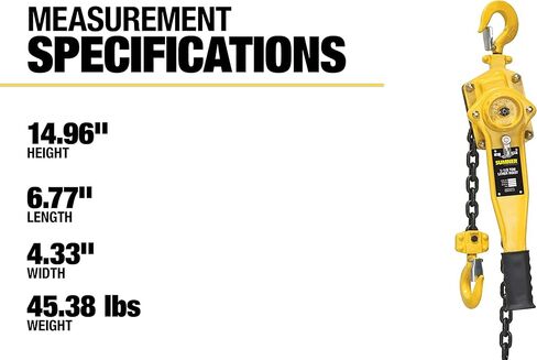 1-1/2T Lever Hoist 20' in Kuwait