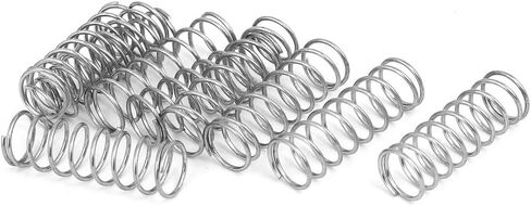 زنبرك ضغط Uxcell، 304 من الفولاذ المقاوم للصدأ، 12 مم OD، حجم السلك 1 مم، طول حر 35 مم، لون فضي، 10 قطع in Kuwait