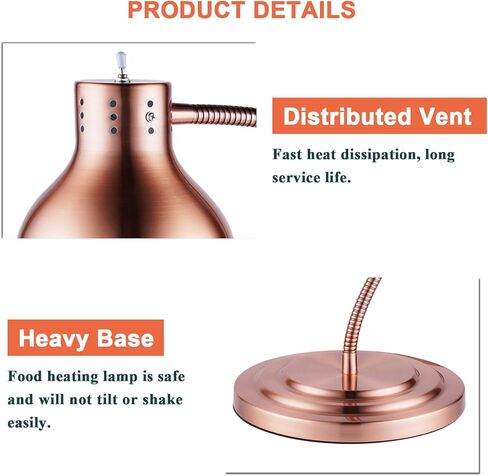 YMJOINMX الغذاء الحرارة مصباح الأشعة تحت الحمراء سخان الطعام مصباح مطعم قابل للسحب مصباح حراري للمطاعم تسخين مصباح لتدفئة الطعام بوفيه in Kuwait