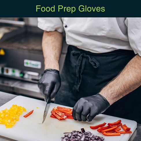 قفازات سوداء صغيرة من الفينيل للاستعمال مرة واحدة، 200 قطعة - خالية من اللاتكس، قفازات طبية خالية من البودرة - جراحة، منزلية، التنظيف، قفازات طعام - سمك 3 ميليلتر - صندوقان من 100 قطعة in Kuwait