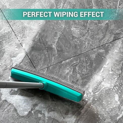 Rubber Broom for Pet Hair Carpet Rake with Squeegee, Portable Detailing Lint Remover Brush, Rubber Broom for Carpet, Hardwood Floor in Saudi Arabia