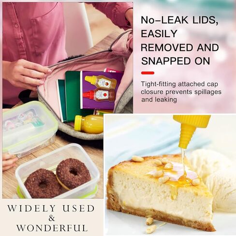 OTOSTAR 4 قطع زجاجات كاتشب صغيرة قابلة لإعادة الملء، صلصة سلطة كاتشب الطماطم، زجاجة بلاستيكية محمولة، حاويات ضغط للأطفال والكبار، صندوق بينتو، برطمانات بهارات قابلة للعصر لنزهة المكتب in Kuwait