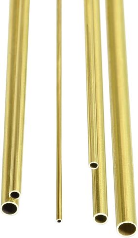 DTGN 1mm 1.5mm 2mm 2.5mm 3mm 3.5mm x 0.2mm x 300mm(ODxWall TxL) Brass Tube - 2Set - Good for Machinery Equipment - Metal Tubing in Saudi Arabia