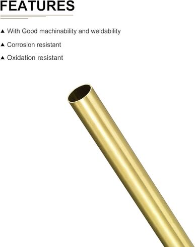 DTGN 1mm 1.5mm 2mm 2.5mm 3mm 3.5mm x 0.2mm x 300mm(ODxWall TxL) Brass Tube - 2Set - Good for Machinery Equipment - Metal Tubing in Saudi Arabia
