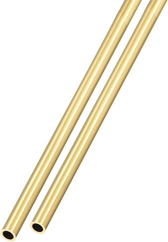 METALLIXITY Brass Tube (5mm OD x 0.75mm Wall T x 300mm L) 2Pcs, Straight Tubing - for Home Furnishing, Machinery, DIY Handicraft in Saudi Arabia