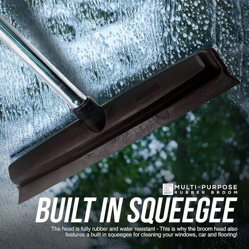 مكنسة مطاطية لازالة شعر الحيوانات الاليفة، فرشاة ارضية للفرو، مكنسة لازالة شعر الكلاب والفراء والغبار والاوساخ لتنظيف جميع الاسطح، مكنسة سيليكون مع ممسحة مدمجة لمسح الانسكابات in Kuwait