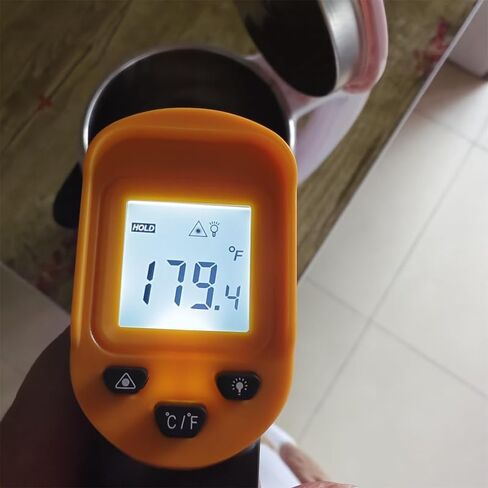 ميزان حرارة رقمي بالأشعة تحت الحمراء بدون تلامس، مسدس درجة حرارة ليزر -58 درجة فهرنهايت ~ 932 درجة فهرنهايت (-50 درجة مئوية ~ 500 درجة مئوية) مع إضاءة خلفية، لون أصفر وأسود in Kuwait