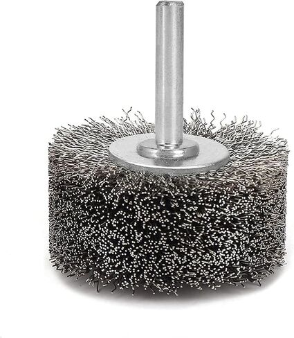SI FANG 2 Inch Wire Wheel Brush for Drill Attachments, Heavy Duty 1" Face Width Thickened 0.0118'' Coarse Steel Wire, 1/4in Shank Scratch Bushes for Removal Paint Rust Corrosion & Stripping, 20000RPM in Saudi Arabia
