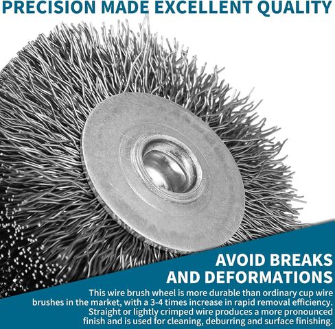 SI FANG 2 Inch Wire Wheel Brush for Drill Attachments, Heavy Duty 1" Face Width Thickened 0.0118'' Coarse Steel Wire, 1/4in Shank Scratch Bushes for Removal Paint Rust Corrosion & Stripping, 20000RPM in Saudi Arabia