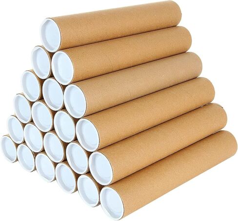 ACXFOND 20PCS Long Cardboard Poster Tubes, 12 x 2 inch Shipping Tubes, Mailing Tubes, Recyclable PaperTube for Transporting, Storage in Kuwait