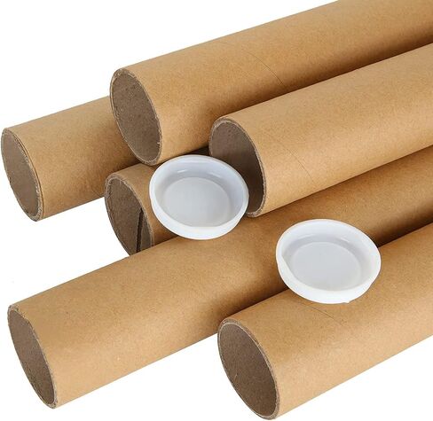 ACXFOND 20PCS Long Cardboard Poster Tubes, 12 x 2 inch Shipping Tubes, Mailing Tubes, Recyclable PaperTube for Transporting, Storage in Kuwait