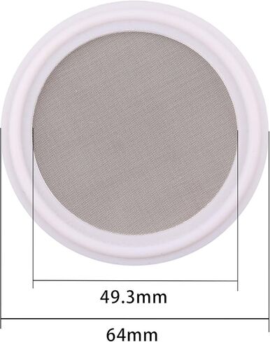 DERNORD 2" PTFE (Teflon) Sanitary Gasket w/Stainless Screen - Tri Clamp Clover (20 Mesh) in Kuwait