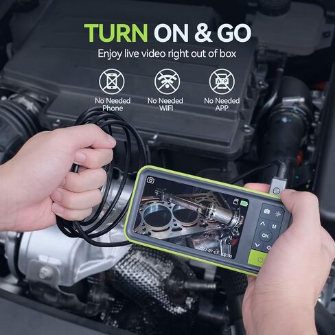 منظار داخلي صناعي ثلاثي العدسات، كاميرا فحص بوريسكوب Anykit 1080P مع عدسة مقاومة للماء IP67 مقاس 7.9 مم، كاميرا صرف صحي شاشة LCD 4.5 بوصة، 6+2 مصابيح LED، كابل شبه صلب بطول 16.5 قدم، بطاقة 32 جيجابايت in Kuwait