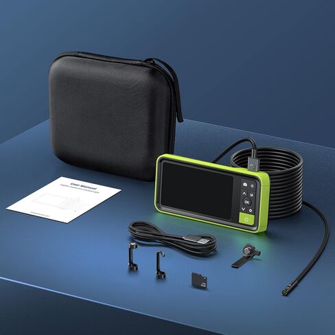 منظار داخلي صناعي ثلاثي العدسات، كاميرا فحص بوريسكوب Anykit 1080P مع عدسة مقاومة للماء IP67 مقاس 7.9 مم، كاميرا صرف صحي شاشة LCD 4.5 بوصة، 6+2 مصابيح LED، كابل شبه صلب بطول 16.5 قدم، بطاقة 32 جيجابايت in Kuwait