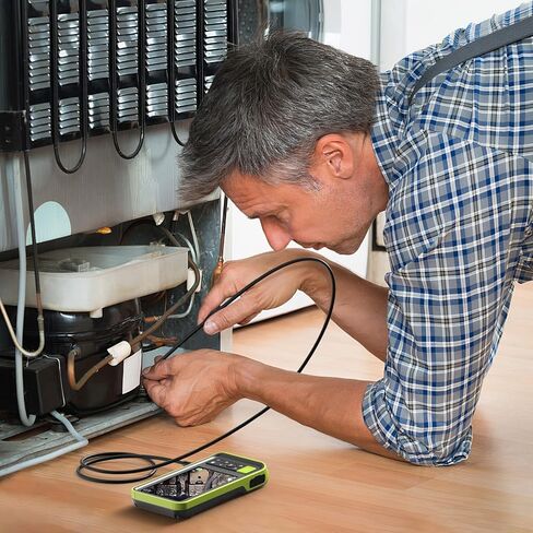 منظار داخلي صناعي ثلاثي العدسات، كاميرا فحص بوريسكوب Anykit 1080P مع عدسة مقاومة للماء IP67 مقاس 7.9 مم، كاميرا صرف صحي شاشة LCD 4.5 بوصة، 6+2 مصابيح LED، كابل شبه صلب بطول 16.5 قدم، بطاقة 32 جيجابايت in Kuwait