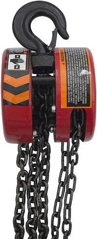 BIG RED ATR9020R Manual Hand Lift Steel Chain Block Hoist with 2 Hooks, 2 Ton (4,000 lb) Capacity, Red in Saudi Arabia