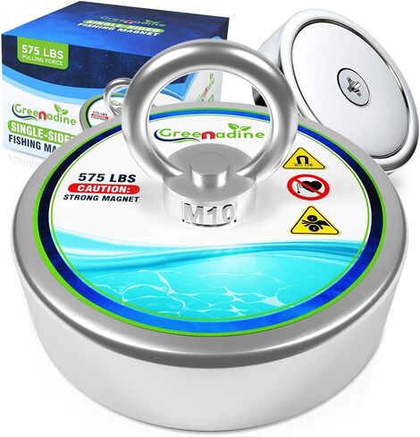 مجموعة الصيد المغناطيسية من جرينادين، مغناطيس الصيد بقوة سحب 575 رطلًا لاستعادة العناصر في النهر والبحيرة والشاطئ والحديقة in Kuwait