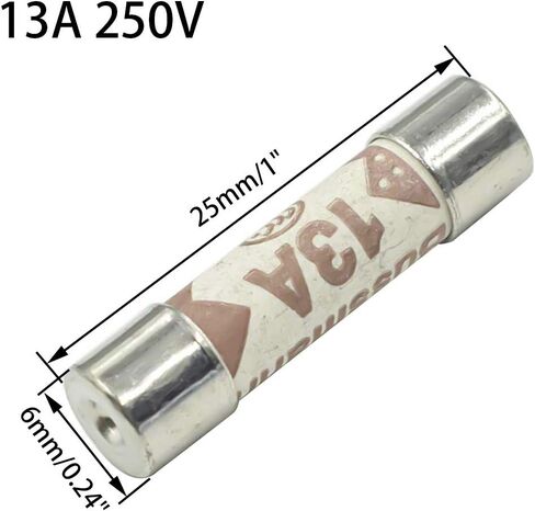 10Pcs 5A 250V Ceramic Fuse 6x25mm Cartridge Fast Blow Tube for Power Strip Experiment Circuit Appliance Repair in Saudi Arabia