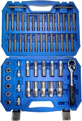 JEUCLEL 18PCS تعليق امتصاص الصدمات تبختر أداة إزالة الجوز مجموعة المقبس، 1/2 بوصة محور التوجيه امتصاص الصدمات السقاطة ومجموعة وجع، مجموعة أدوات إزالة تثبيت دعامة الصدمات لجميع المركبات in Kuwait