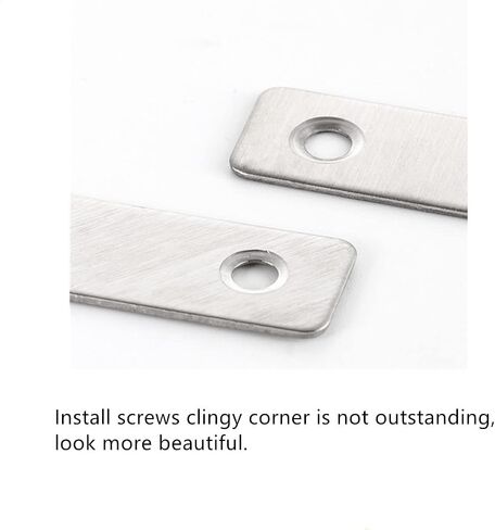 Flat Corner Braces, 10PCS Corner Brackets, L Type Flat Zinc Plated Steel Corner Braces, Stainless Steel Corner Brace with Screws in Saudi Arabia