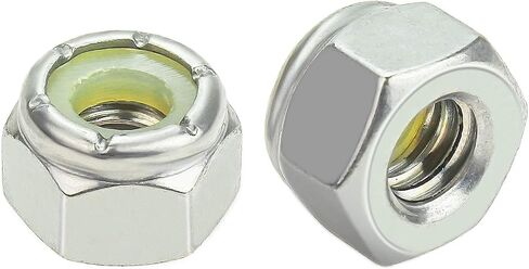 Powlankou 60 Pieces 1/4"-20 Nylon Insert Hex Lock Nuts, 304 Stainless Steel in Saudi Arabia