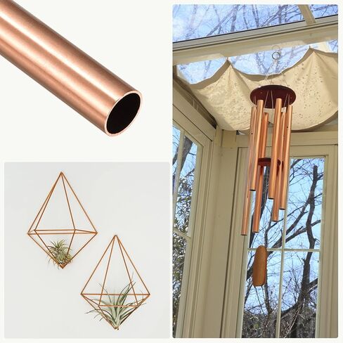 METALLIXITY Copper Tube (16mm OD x 1mm Wall T x 100mm L) 2Pcs, Straight Tubing - for Home Furnishing, Machinery, DIY Handicraft in Kuwait