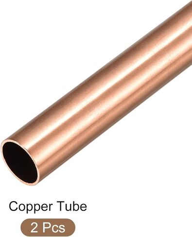 METALLIXITY Copper Tube (16mm OD x 1mm Wall T x 100mm L) 2Pcs, Straight Tubing - for Home Furnishing, Machinery, DIY Handicraft in Kuwait