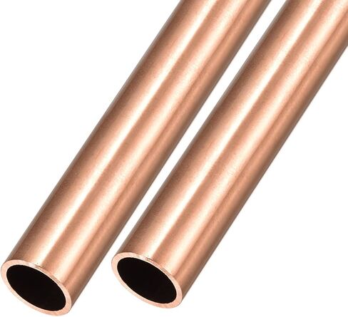 انبوب نحاسي معدني (قطر خارجي 19 ملم × 1.5 ملم جدار T × 100 ملم طول) قطعتين، انابيب مستقيمة - للاثاث المنزلي والالات والحرف اليدوية in Kuwait