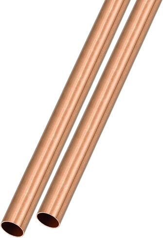 أنبوب نحاسي METALLIXITY (6 مم OD × 0.25 مم جدار T × 200 مم طول) قطعتان، أنابيب مستقيمة - للتأثيث المنزلي، والآلات، والحرف اليدوية اليدوية in Kuwait