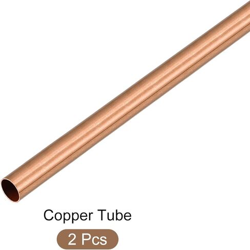 أنبوب نحاسي METALLIXITY (6 مم OD × 0.25 مم جدار T × 200 مم طول) قطعتان، أنابيب مستقيمة - للتأثيث المنزلي، والآلات، والحرف اليدوية اليدوية in Kuwait