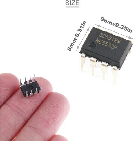 DKARDU 20 قطعة NE5532P NE5532 مضخم تشغيلي مزدوج منخفض الضوضاء DIP-8 IC شريحة دقيقة 38 مللي أمبير + 20 قطعة DIP-8 IC مقبس، لتجربة الإلكترونيات DIY in Kuwait