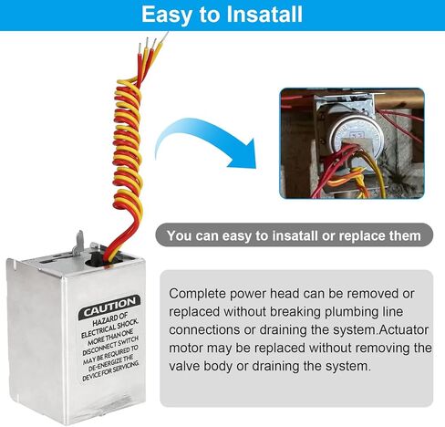 40003916-026 V8043E1012 Zone Valve Motor for Honeywell, AMZGLORY Replacement Head Compatible with V8043E1061 M847D1004 V8043E1012 V8043E1079 etc. 24Vac 50/60Hz with End Switch (15 Year Warranty) in Kuwait