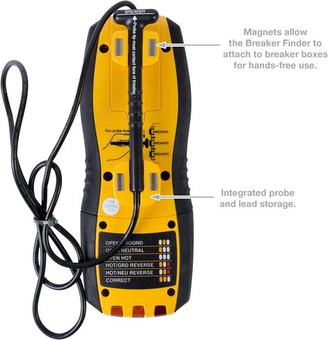 Sperry Instruments CS61200 Sperry مكتشف قاطع الدائرة/محدد الموقع واختبار Gfci (قد تختلف العبوة)، أصفر in Saudi Arabia