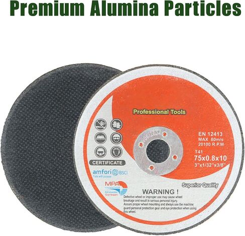 Timunr 20Pcs Cut Off Wheels 3 x 1/32 x 3/8 Inch Fit for Cutting Steel and Ferrous Metals 20100RPM 80M/S in Saudi Arabia