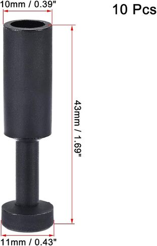 uxcell Push to Connect Fittings, Cap Style Pneumatic Blanking Plugs, Fit for 10mm Inner Dia. Air Hose Tube Pipe, Plastic, Black, Pack of 10 in Saudi Arabia