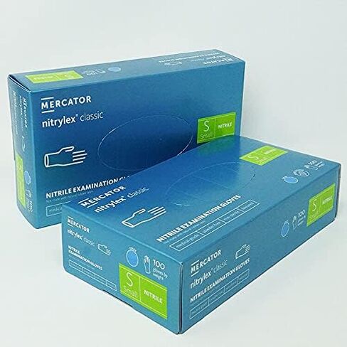 قفازات NITRYLEX Nitrile للفحص الطبي 1000/cs، خالية من البودرة/اللاتكس، منسوجة، أزرق in Saudi Arabia