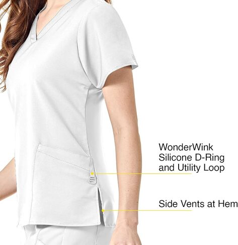 WonderWink Women's Basic V-Neck Top in Kuwait