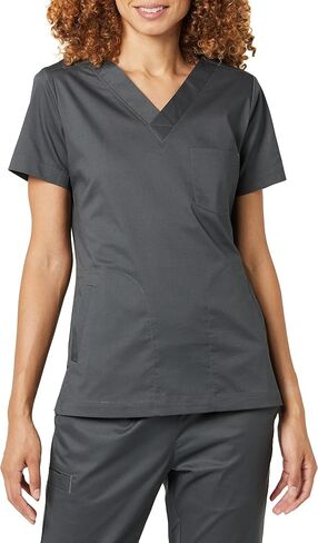 Amazon Essentials Women's Classic Fit V-Neck Short Sleeve Scrub Top (Available in Plus Size) in Saudi Arabia