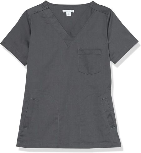Amazon Essentials Women's Classic Fit V-Neck Short Sleeve Scrub Top (Available in Plus Size) in Saudi Arabia