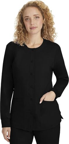 Healing Hands Womens Scrub Jacket 5 Pocket Purple Label 5063 Daisy Snap-up Scrubs Women Jacket in Kuwait