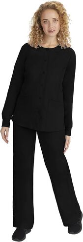 Healing Hands Womens Scrub Jacket 5 Pocket Purple Label 5063 Daisy Snap-up Scrubs Women Jacket in Kuwait