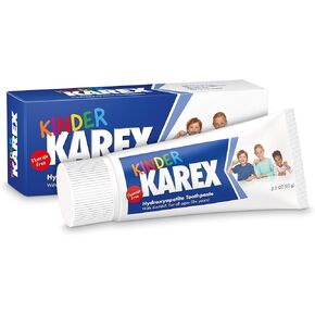 Kinder Karex Hydroxyapatite Kids Toddler Toothpaste 2.3 Ounce, Fluoride Free, Safe If Accidentally Swallowed