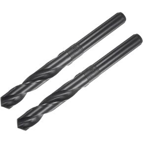 uxcell 2pcs 1/2" Reduced Shank Drill Bits 16.5mm Black Oxide High Speed Steel (HSS) 9341 Twist Drill Bits for Aluminum Alloy Metal Plastic Wood