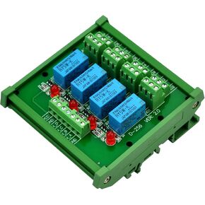 إلكترونيات-صالون DIN Rail Mount 4 DPDT وحدة واجهة مرحل الإشارة، إصدار DC 5V. in Kuwait