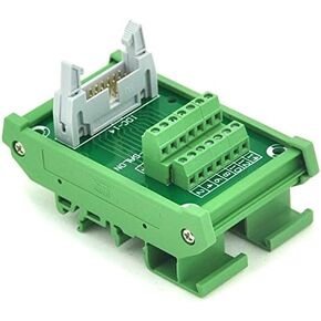DIN Rail Mount Flat Ribbon Cable 0.1" FRC Connector Interface Module, Terminal Block Breakout Board (IDC40 2x20Pin)