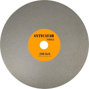 Diamond Flat Lap Disc, 4" x 5/8" Arbor 120 Grit, Diamond Coated Flat Lap Wheel for Gemstone Ceramics Stone Glass, Grinding Sanding Disc Lapping Polishing Disc