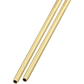 METALLIXITY Brass Tube (4mm OD x 0.5mm Wall T x 300mm L) 2Pcs, Straight Tubing - for Home Furnishing, Machinery, DIY Handicraft in Saudi Arabia