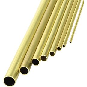 أنبوب نحاسي METALLIXITY (2 مم - 10 مم OD × 0.5 مم جدار T × 300 مم طول) حزمة من 8، أنابيب مستقيمة - للتأثيث المنزلي، والآلات، والحرف اليدوية اليدوية in Kuwait