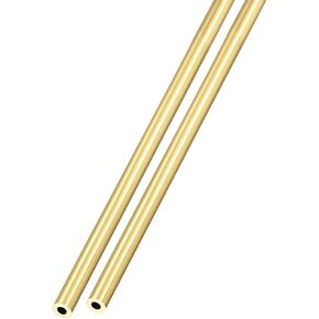 METALLIXITY Brass Tube (3mm OD x 0.75mm Wall T x 300mm L) 2Pcs, Straight Tubing - for Home Furnishing, Machinery, DIY Handicraft in Kuwait